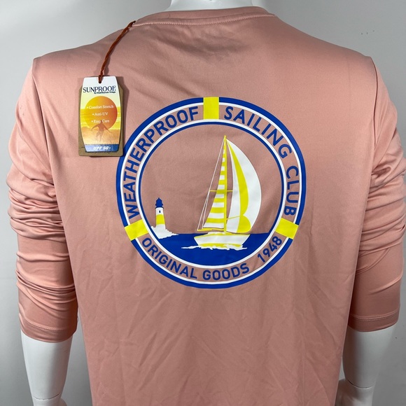 WEATHERPROOF  VINTAGE “DUSTY PINK”  SIZE EXTRA LARGE (XL)RASH GUARD UPF 50+ - Picture 4 of 14